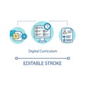 Digital curriculum concept icon