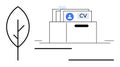 Digital CV Management and Document Organization Concept with Minimalist Design Royalty Free Stock Photo