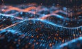 A digital cyber pattern based on abstract data bits streams Royalty Free Stock Photo