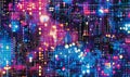 A digital cyber pattern based on abstract data bits streams Royalty Free Stock Photo