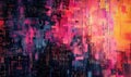 A digital cyber pattern based on abstract data bits streams Royalty Free Stock Photo