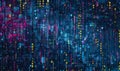 A digital cyber pattern based on abstract data bits streams Royalty Free Stock Photo
