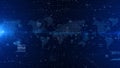 Digital Cyberspace and Digital Data Network Connections. High-Speed Connection and Data Analysis, Technology Abstract Background Royalty Free Stock Photo