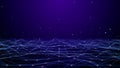 Digital Cyberspace Line and Dots Connection, Digital Data Network and Blockchain Connections. Technology Digital Data Background