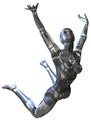 Digital 3D Illustration of a female Cyborg Royalty Free Stock Photo