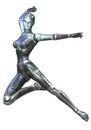 Digital 3D Illustration of a female Cyborg Royalty Free Stock Photo