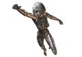 Digital 3D Illustration of a female Cyborg Royalty Free Stock Photo