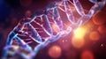 Digital 3D Render of DNA Strands for Genetic Research