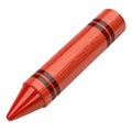 3 D Render Red Crayon Icon Isolated White Background 1 Royalty Free Stock Photo