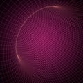 Digital 3d wireframe tunnel. Vector background.