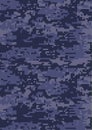 Digital dark blue military camouflage texture background Royalty Free Stock Photo