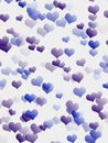 Digital dark blue hearts overlapping Royalty Free Stock Photo