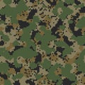 Digital dark woodland seamless camo Royalty Free Stock Photo