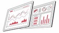 Digital Dashboard with Data Charts and Analytics, vector design Generative AI Royalty Free Stock Photo
