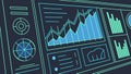 Digital Dashboard with Data Charts, vector design Generative AI Royalty Free Stock Photo