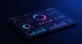 Digital Dashboard with Data Visualization Royalty Free Stock Photo