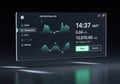 Digital dashboard displaying cryptocurrency data. Features Royalty Free Stock Photo