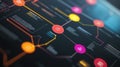 Digital dashboard displaying data analysis and network connections Royalty Free Stock Photo