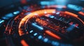 Digital dashboard displaying data and futuristic user interface Royalty Free Stock Photo