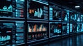 Futuristic Big Data Visualization and Analytics Dashboard Royalty Free Stock Photo