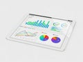 Digital dashboard displaying multiple data visualizations Royalty Free Stock Photo