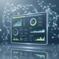 Dashboard displaying various data visualizations including bar graphs pie Royalty Free Stock Photo
