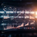 Digital dashboard featuring various data visualizations such as bar charts, line graphs, Royalty Free Stock Photo