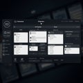 A digital dashboard interface displays task management columns labeled \