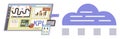 Digital Dashboard with KPI Metrics and Cloud Storage Integration Concept Royalty Free Stock Photo