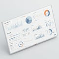 Digital dashboard showcasing various data visualizations, including line graphs, bar Royalty Free Stock Photo