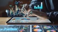 The Digital Data Analysis..AI generated image Royalty Free Stock Photo