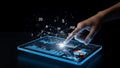 Digital Data Analysis and Business Intelligence on Tablet Royalty Free Stock Photo