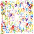 Digital data array, lots of numbers digits in Digital Pattern, abstract math background Royalty Free Stock Photo