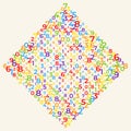 Digital data array, lots of numbers digits in Digital Pattern, abstract math background Royalty Free Stock Photo
