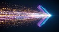 Digital Data Arrow Light Speed Technology Concept Background Royalty Free Stock Photo