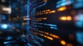 Digital data code lines programming on screen Royalty Free Stock Photo