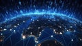 Digital data connection, technology network, cyber security concept, global internet Royalty Free Stock Photo