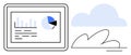 Digital Data Dashboard with Cloud Integration for Analytics and Monitoring Royalty Free Stock Photo