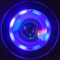 Digital Data Disc with Neon Blue Glow Royalty Free Stock Photo