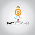 Digital Data Exchange Logo Royalty Free Stock Photo