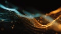 Digital data flow creating abstract light network Royalty Free Stock Photo