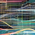 1188 Digital Data Flow: A futuristic and high-tech background featuring a digital data flow with flowing lines, data nodes, and