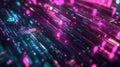 Digital data flowing through abstract futuristic circuit board background Royalty Free Stock Photo
