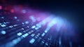 Digital data flowing, abstract technology background with binary code Royalty Free Stock Photo