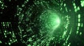 Digital data flowing through a binary cyberspace tunnel Royalty Free Stock Photo