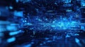 Digital data flowing through a futuristic cyberspace network Royalty Free Stock Photo