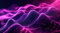 Digital data flowing particle wave abstract background Royalty Free Stock Photo