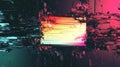 Digital data glitching with colorful abstract background Royalty Free Stock Photo