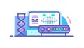 Digital Data Graph Monitoring System Icon, Analytics Dashboard, vector design Generative AI Royalty Free Stock Photo