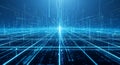 Digital Data Grid and Futuristic Network Flow Royalty Free Stock Photo